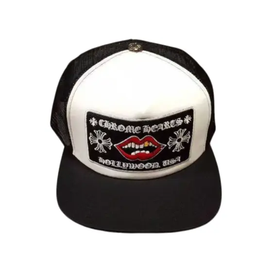 Chrome Hearts Chomper Hollywood Trucker - White