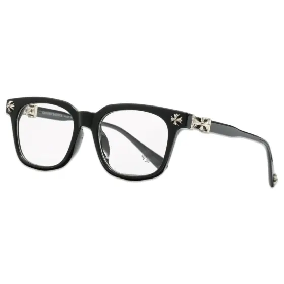 Chrome Hearts Blue Light Protection Glasses - Black Silver Frame