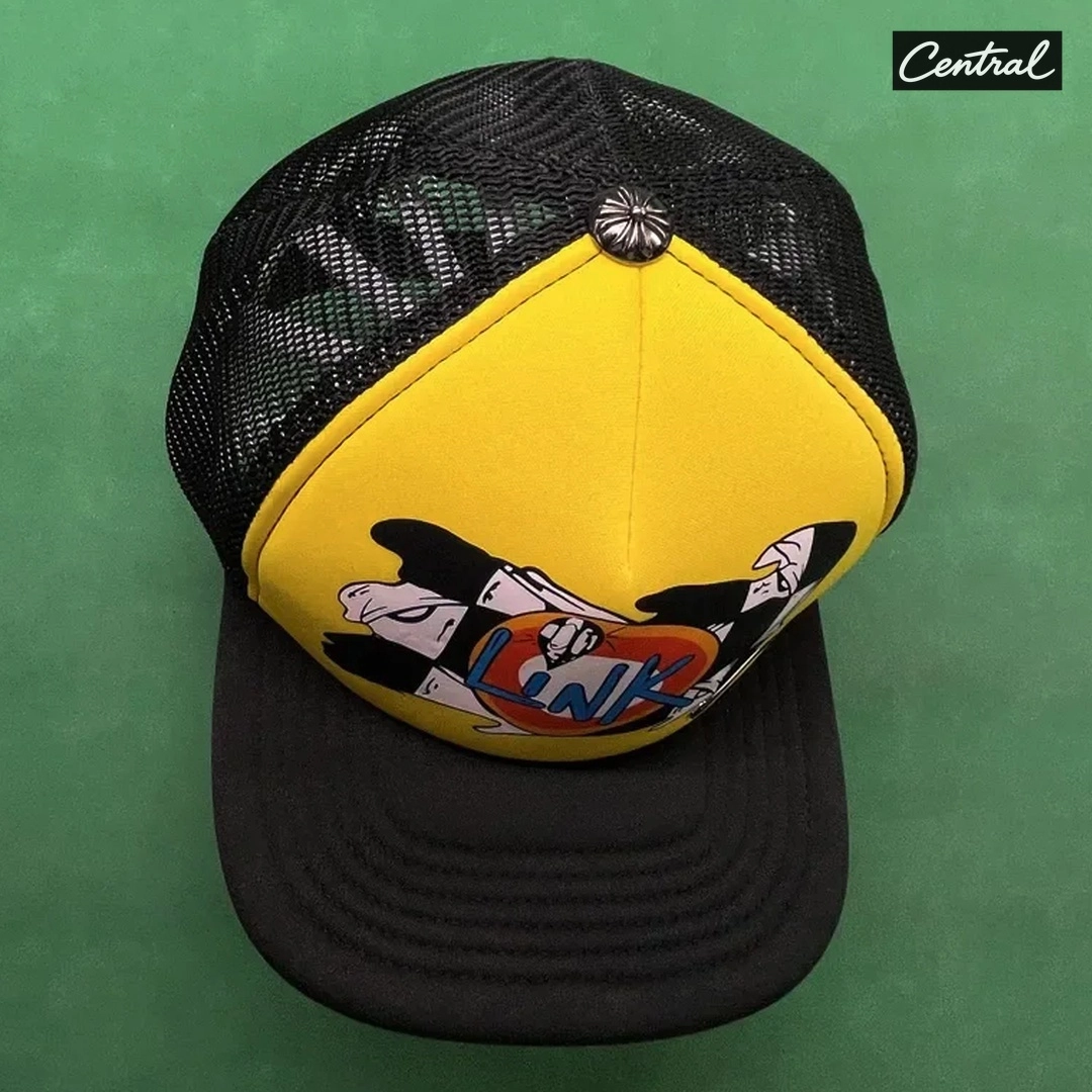 Chrome Hearts Matty Boy LINK Trucker - Black Yellow