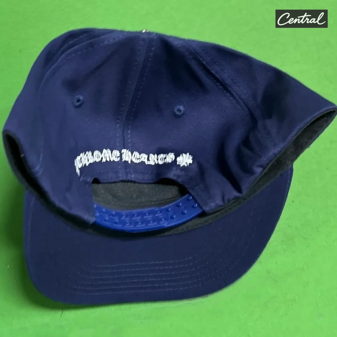 Chrome Hearts Logo Snapback - Navy White