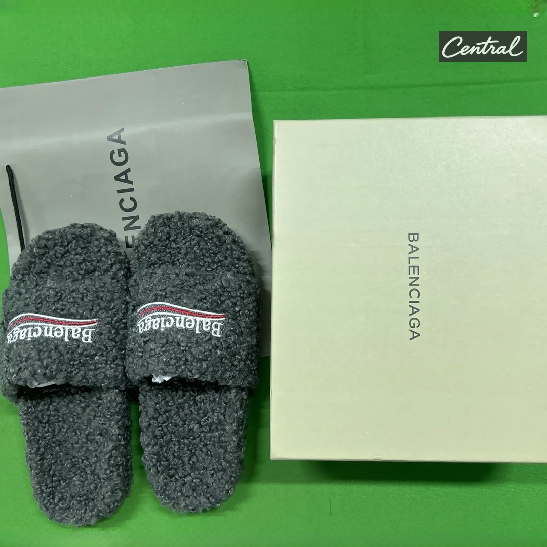 Balenciaga Slides - Gray