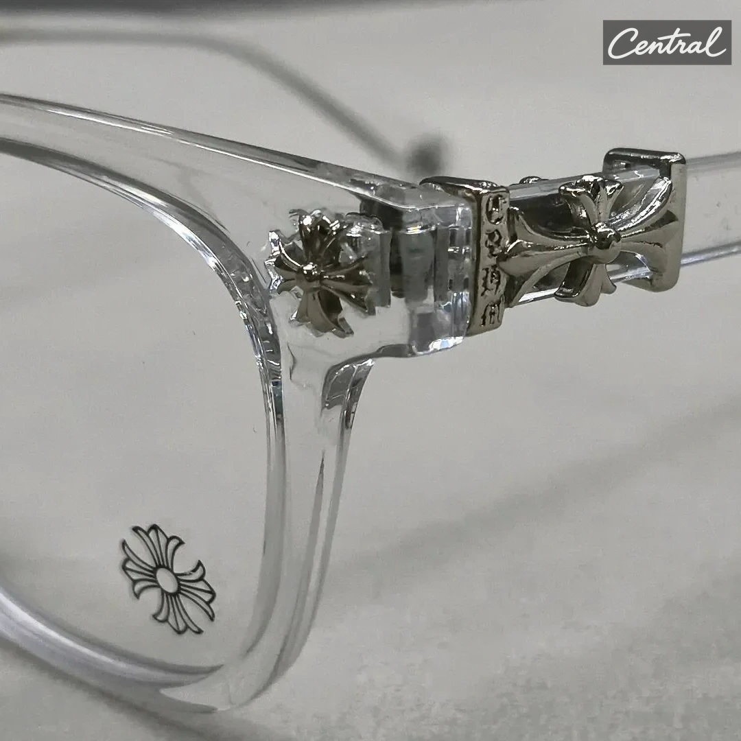 Chrome Hearts Blue Light Protection Glasses - Transparent Silver