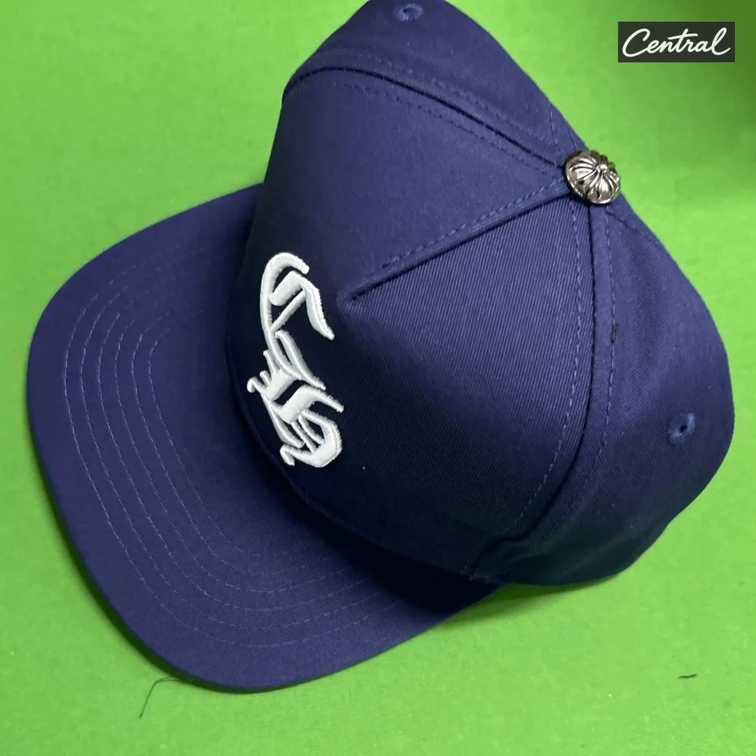 Chrome Hearts Logo Snapback - Navy White