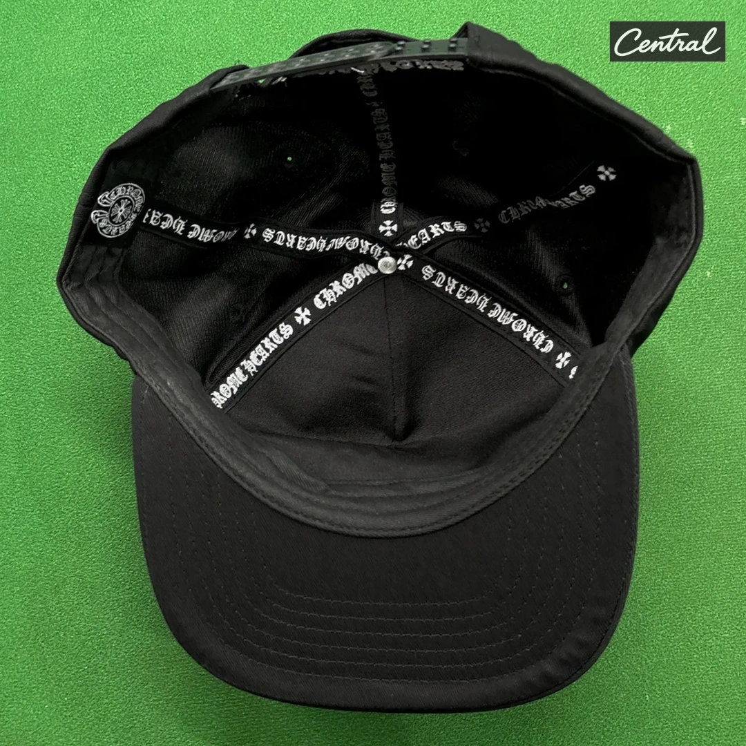Chrome Hearts Logo Snapback - Black White
