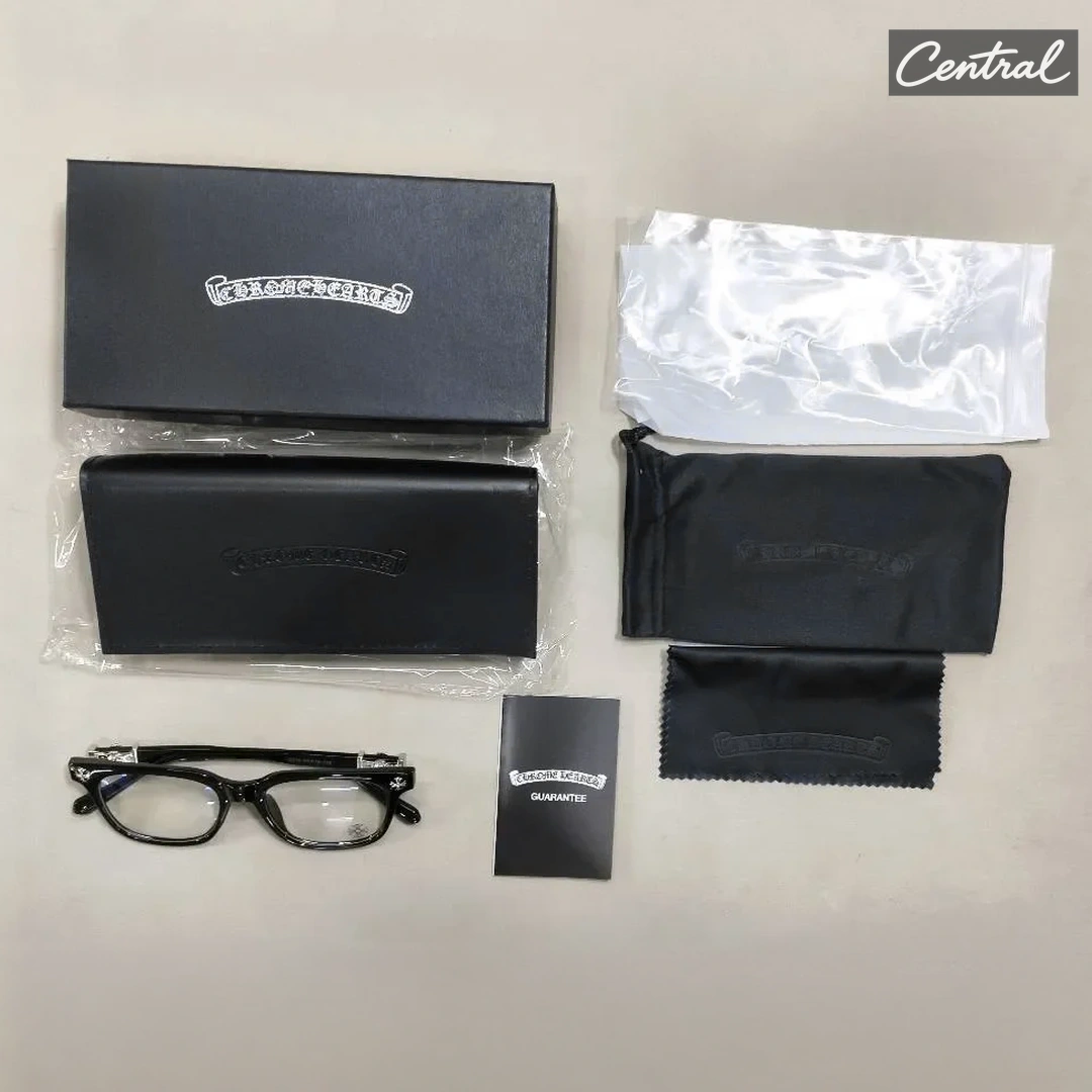 Chrome Hearts Blue Light Protection Glasses - Black Silver Frame