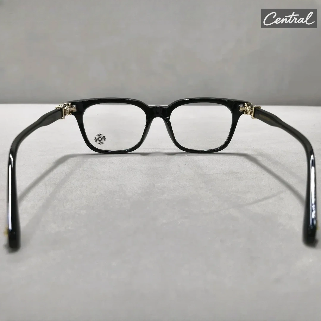 Chrome Hearts Blue Light Protection Glasses - Black Gold Frame