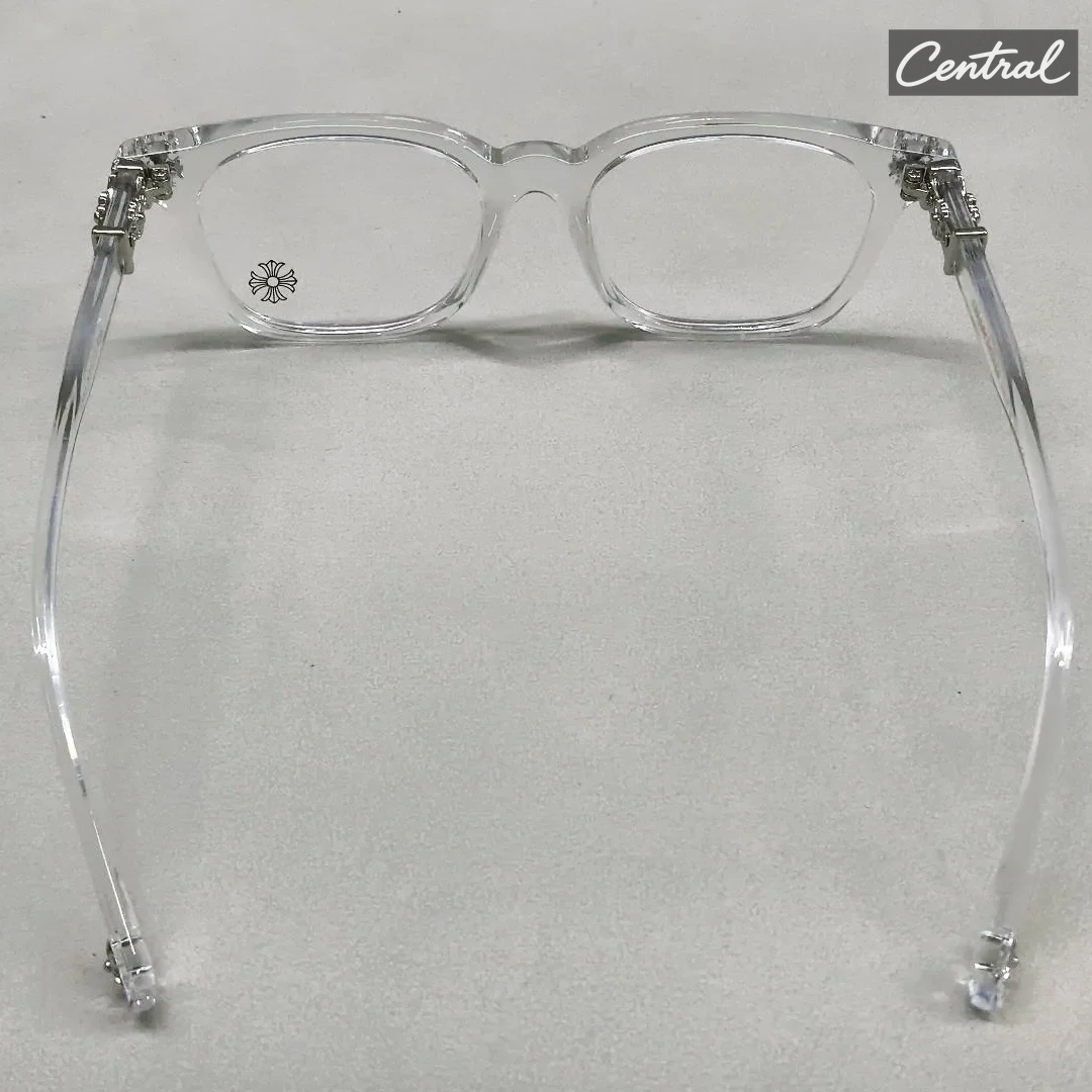 Chrome Hearts Blue Light Protection Glasses - Transparent Silver