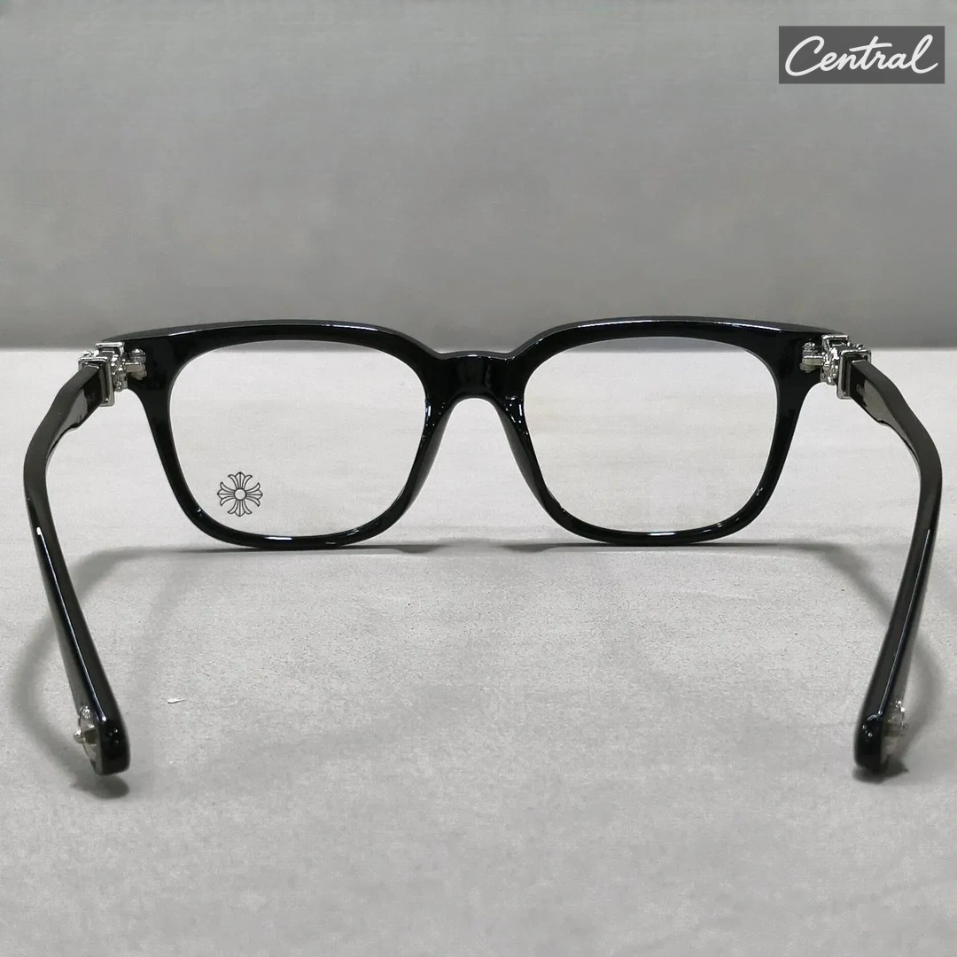 Chrome Hearts Blue Light Protection Glasses - Black Silver Frame