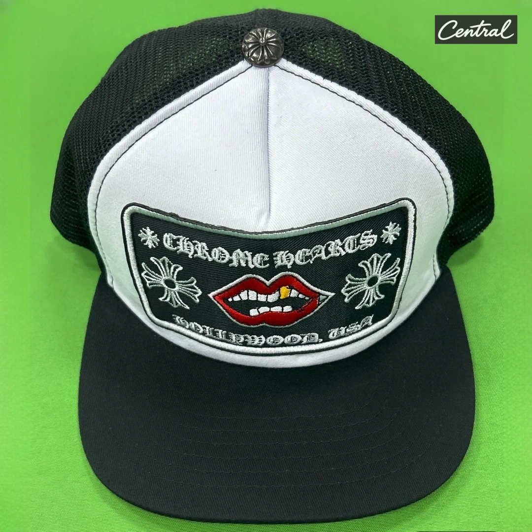 Chrome Hearts Chomper Hollywood Trucker - White